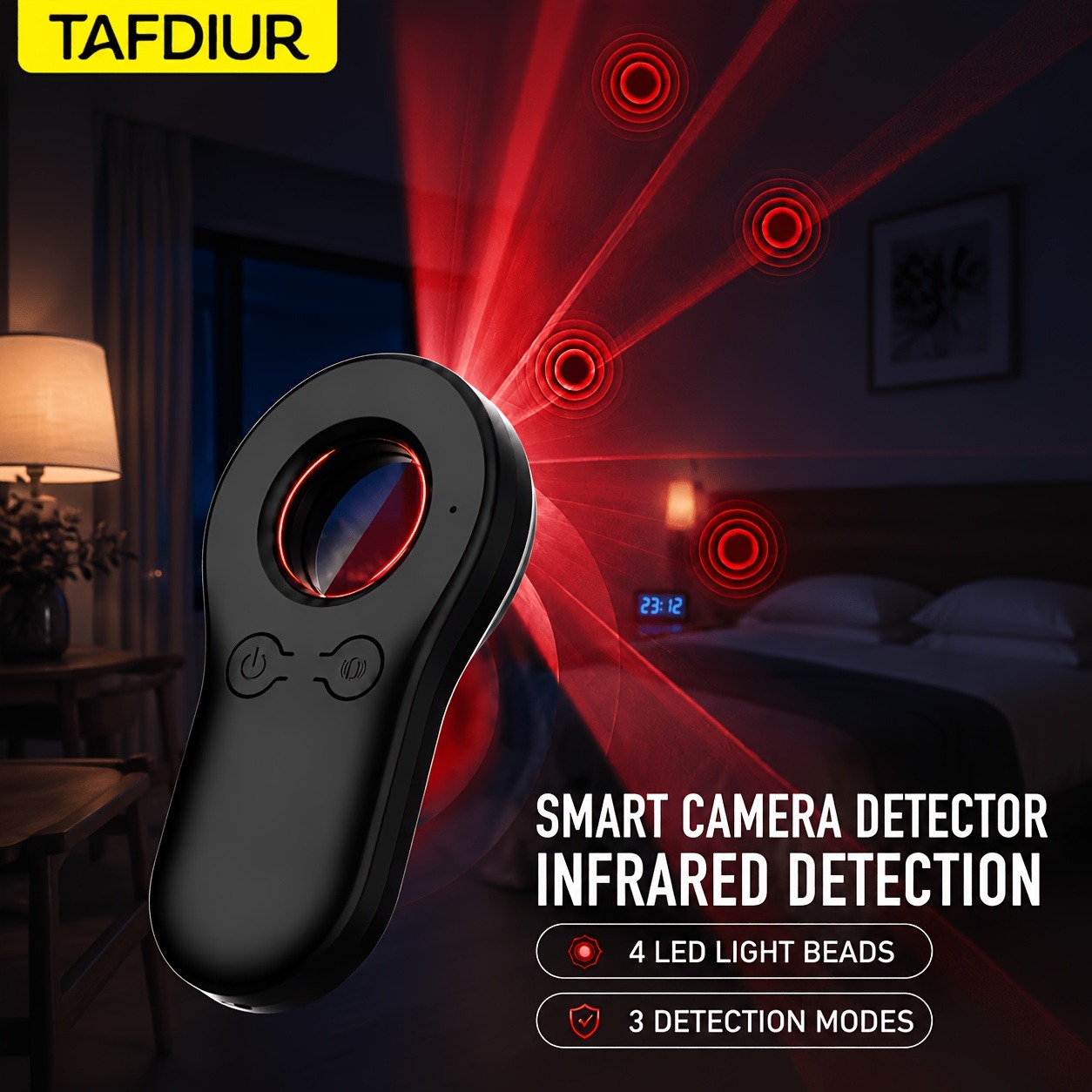Home Security Front Door Camera - Tafdiur Detector de Câmeras Ocultas Multifuncional