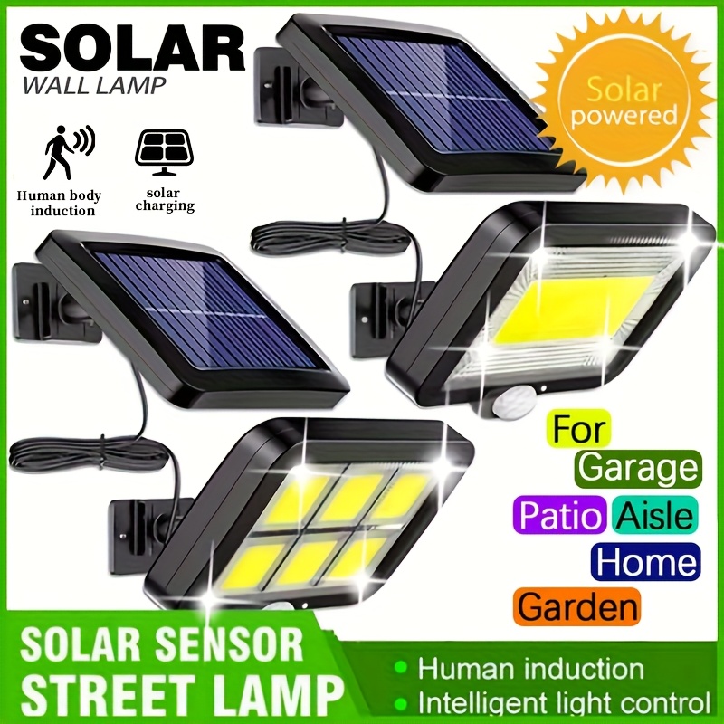 Led solar split lâmpada de par - Home Security Flood Lights avaliação e preço