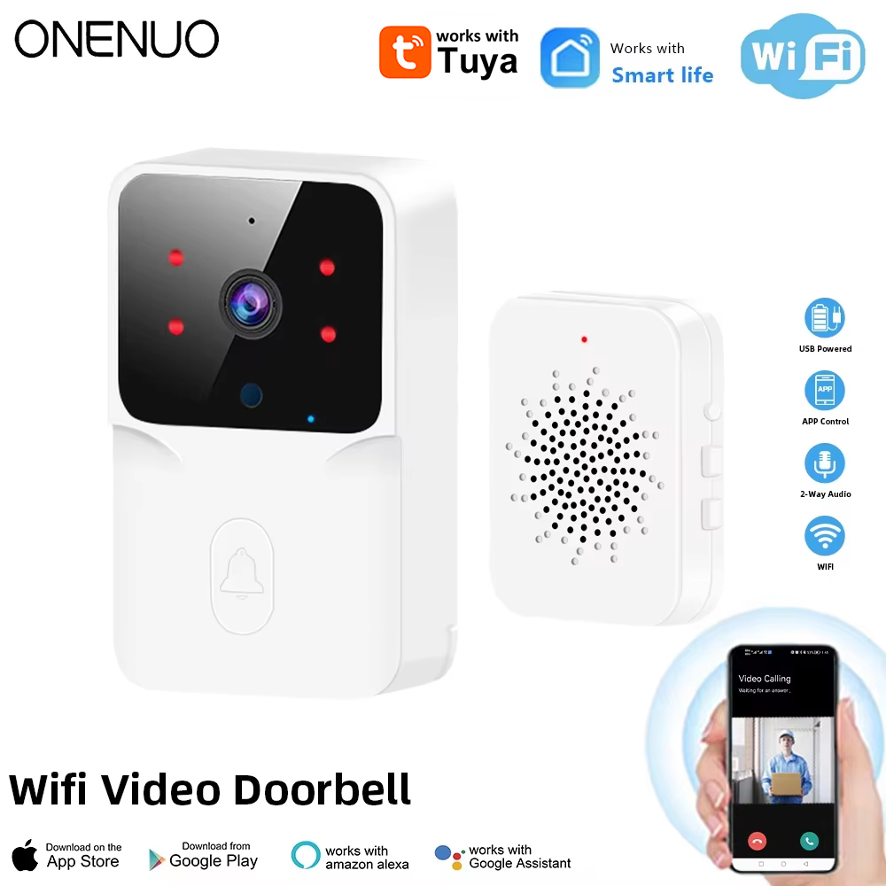 Tuya wi fi vídeo campainha sem - Home Security Front Door Camera avaliação e preço
